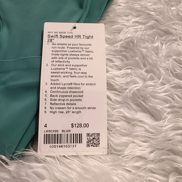 Lululemon Swift Speed HR Tight 28" Pockets Maldives Green - Picture 11 of 11